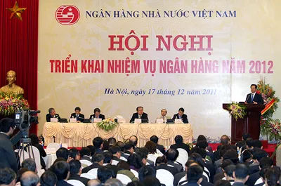 Hội nghị triển khai nhiệm vụ ngân hàng năm 2012. Ảnh: Chinhphu.vn Hội nghị triển khai nhiệm vụ ngân hàng năm 2012. Ảnh: Chinhphu.vn